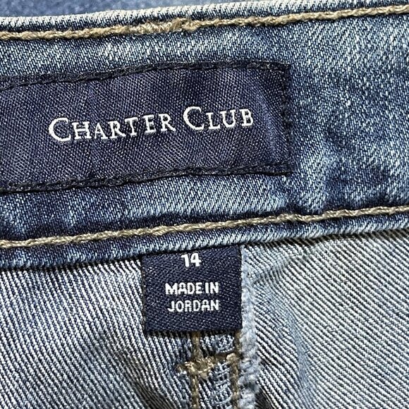 Charter Club Jeans Size 14 Lexington Straight Medium Wash Women's - Picture 3 of 6